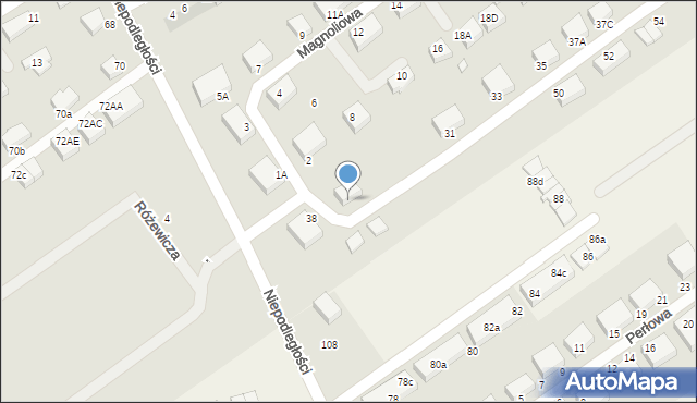 Stargard, Magnoliowa, 27, mapa Stargard