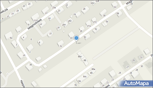 Stargard, Magnoliowa, 48b, mapa Stargard