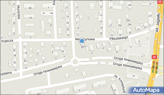 Starogard Gdański, Magazynowa, 1D, mapa Starogard Gdański