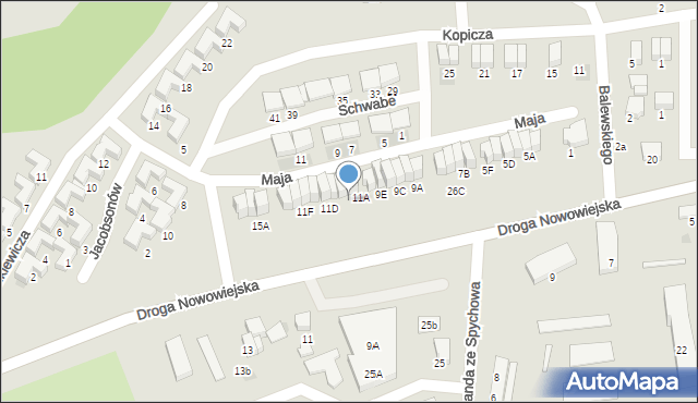 Starogard Gdański, Maja Kazimierza, dr., 11B, mapa Starogard Gdański