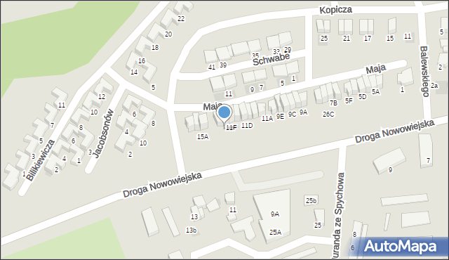 Starogard Gdański, Maja Kazimierza, dr., 11G, mapa Starogard Gdański