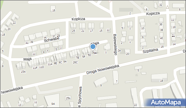 Starogard Gdański, Maja Kazimierza, dr., 5B, mapa Starogard Gdański