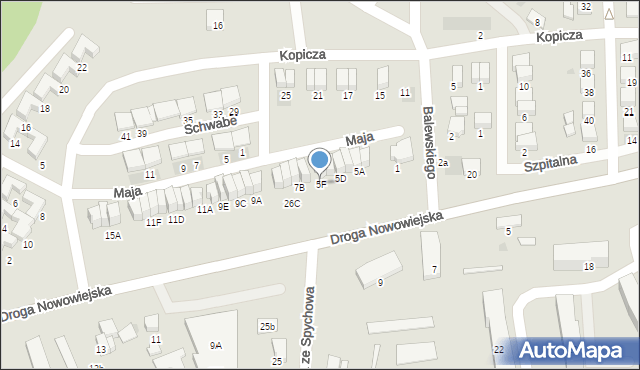 Starogard Gdański, Maja Kazimierza, dr., 5F, mapa Starogard Gdański