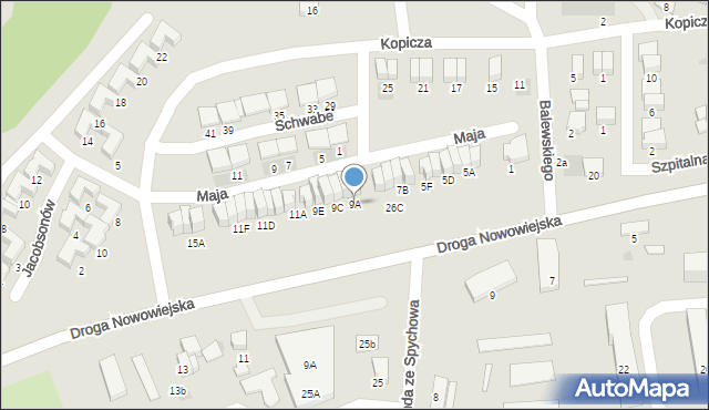 Starogard Gdański, Maja Kazimierza, dr., 9A, mapa Starogard Gdański