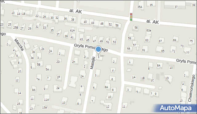 Starogard Gdański, Matejki Jana, 1, mapa Starogard Gdański