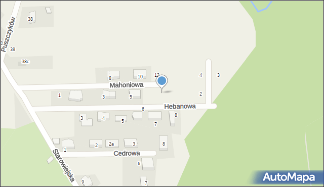 Stary Żagań, Mahoniowa, 7, mapa Stary Żagań