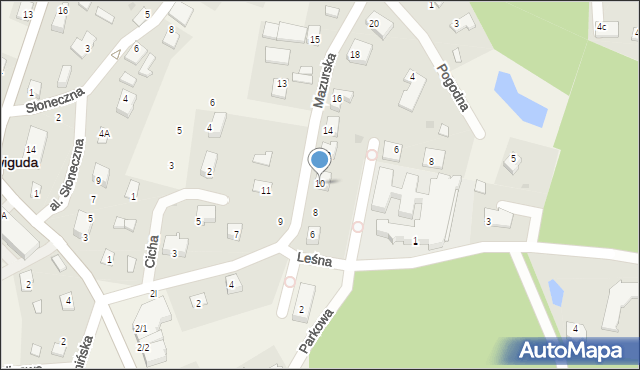 Stawiguda, Mazurska, 10, mapa Stawiguda