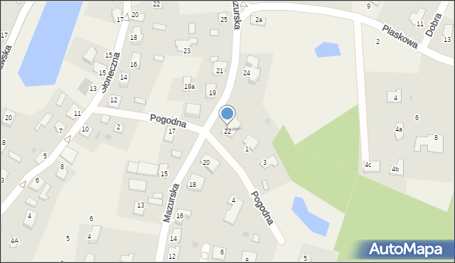 Stawiguda, Mazurska, 22, mapa Stawiguda