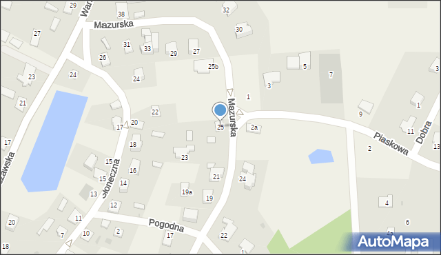 Stawiguda, Mazurska, 25, mapa Stawiguda