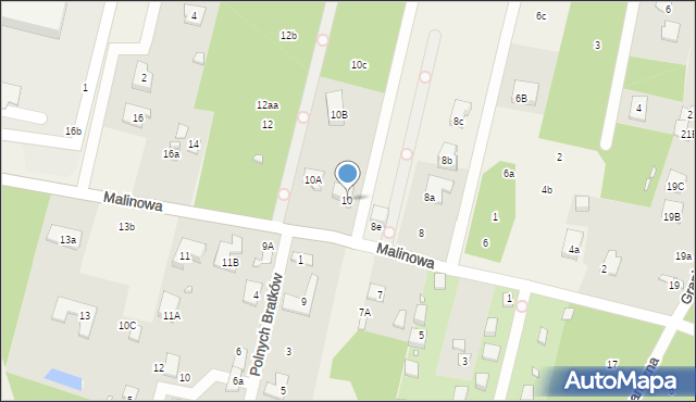 Stefanowo, Malinowa, 10, mapa Stefanowo