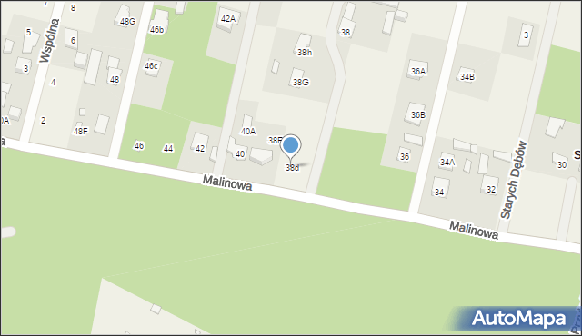 Stefanowo, Malinowa, 38d, mapa Stefanowo