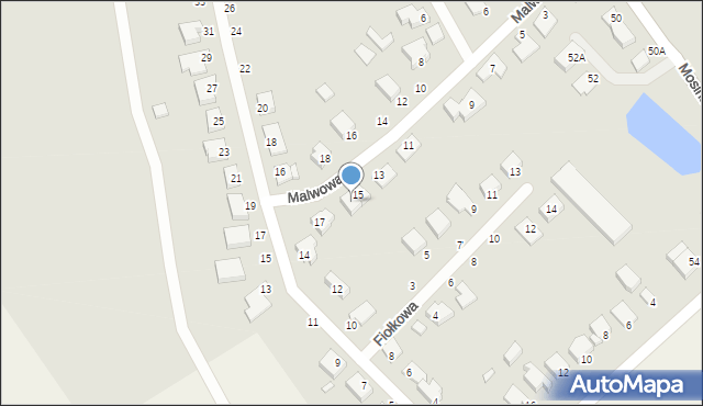 Stęszew, Malwowa, 15A, mapa Stęszew