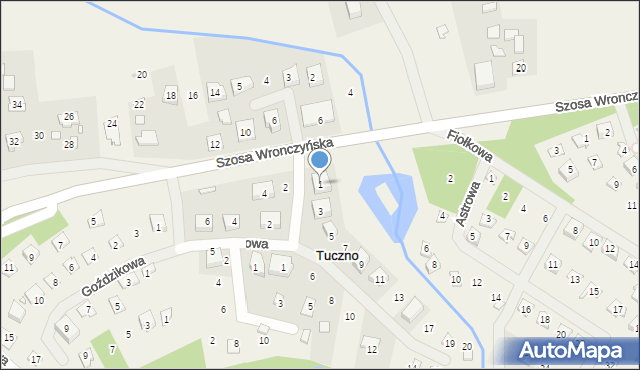 Stęszewko, Malwowa, 1, mapa Stęszewko