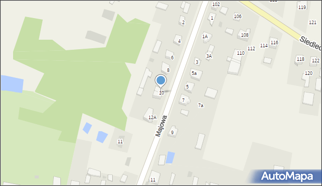 Stok Lacki-Folwark, Majowa, 10, mapa Stok Lacki-Folwark