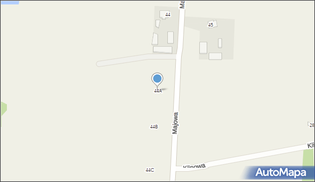 Stok Lacki-Folwark, Majowa, 44A, mapa Stok Lacki-Folwark