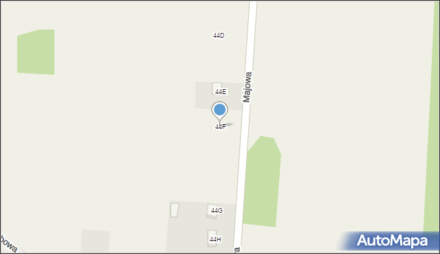 Stok Lacki-Folwark, Majowa, 44F, mapa Stok Lacki-Folwark