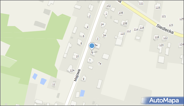 Stok Lacki-Folwark, Majowa, 5, mapa Stok Lacki-Folwark