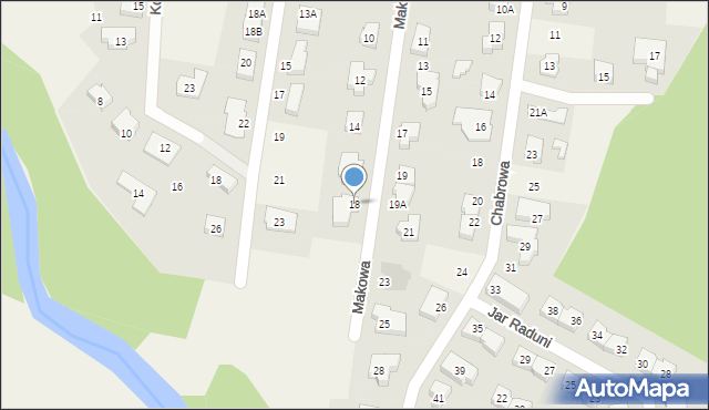 Straszyn, Makowa, 18, mapa Straszyn