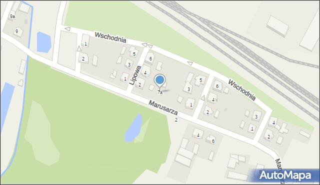 Strzałkowo, Marusarza, ks., 7a, mapa Strzałkowo