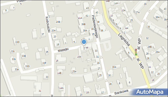 Strzegom, Matejki Jana, 2, mapa Strzegom