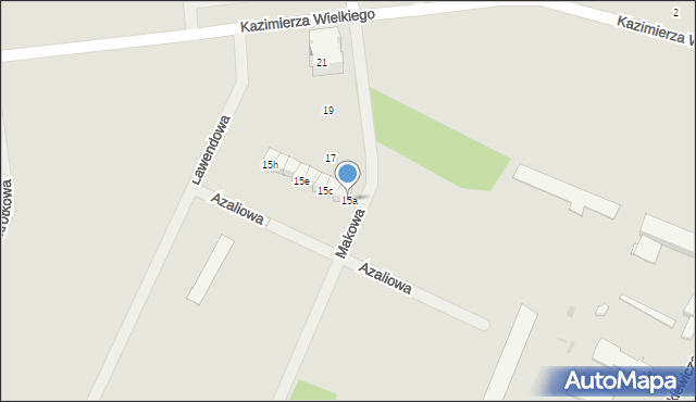 Strzelce Opolskie, Makowa, 15a, mapa Strzelce Opolskie