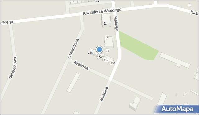 Strzelce Opolskie, Makowa, 15e, mapa Strzelce Opolskie