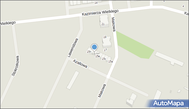 Strzelce Opolskie, Makowa, 15f, mapa Strzelce Opolskie