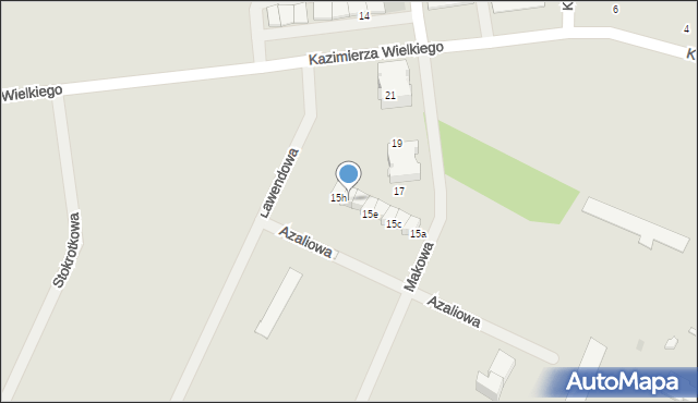 Strzelce Opolskie, Makowa, 15g, mapa Strzelce Opolskie