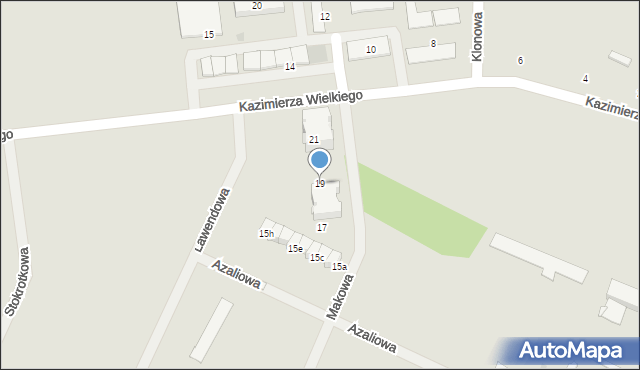 Strzelce Opolskie, Makowa, 19, mapa Strzelce Opolskie