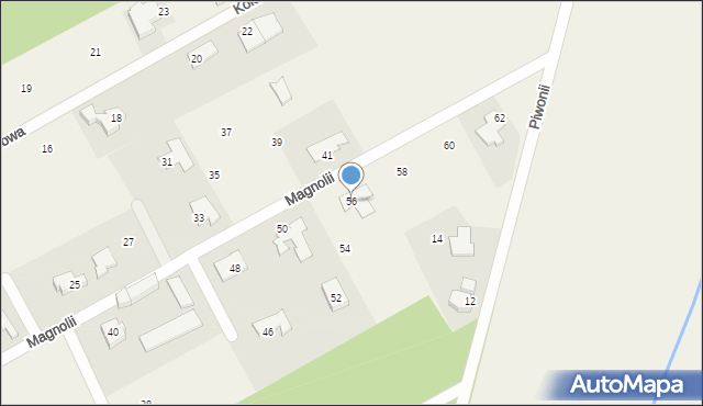 Strzeniówka, Magnolii, 56, mapa Strzeniówka