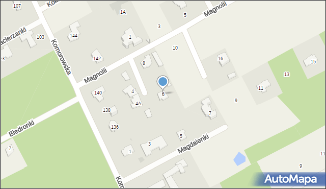 Strzeniówka, Magnolii, 6, mapa Strzeniówka