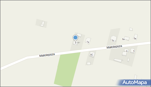 Strzyżew, Małolepsza, 7, mapa Strzyżew