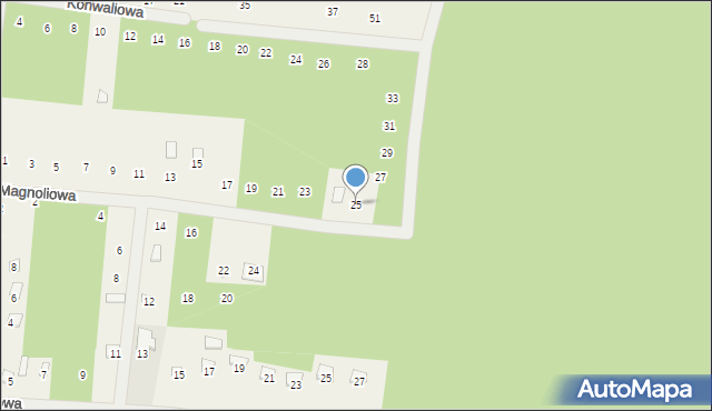 Studzianki, Magnoliowa, 25, mapa Studzianki