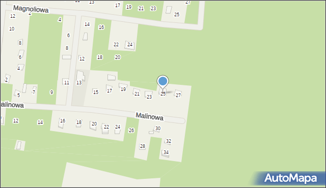 Studzianki, Malinowa, 25, mapa Studzianki