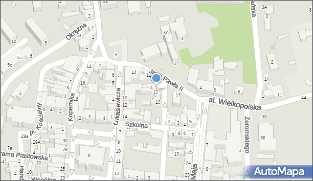 Sulechów, Magazynowa, 12A, mapa Sulechów