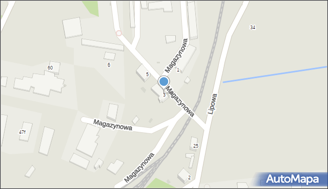 Sulęcin, Magazynowa, 3, mapa Sulęcin