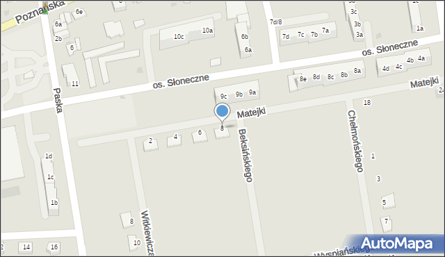 Sulęcin, Matejki Jana, 8, mapa Sulęcin