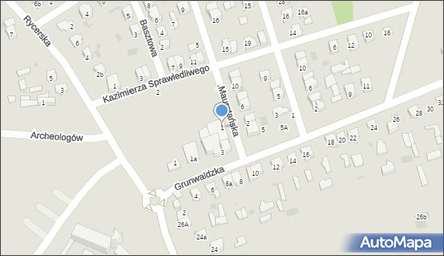 Sulejów, Mauretańska, 1, mapa Sulejów