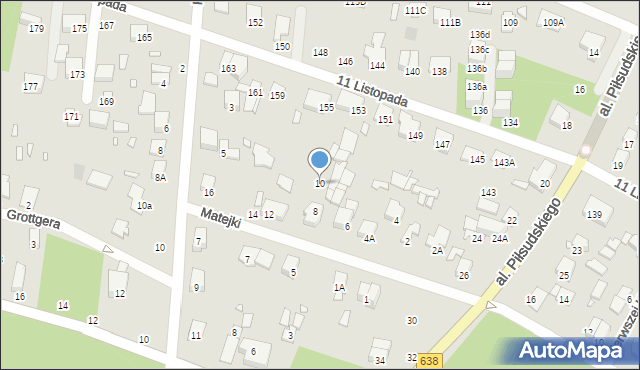 Sulejówek, Matejki Jana, 10, mapa Sulejówek