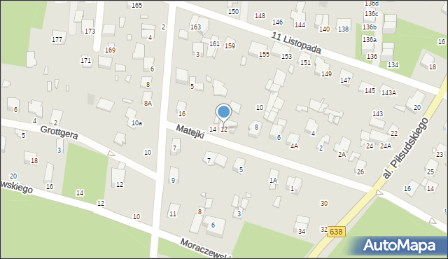 Sulejówek, Matejki Jana, 12, mapa Sulejówek