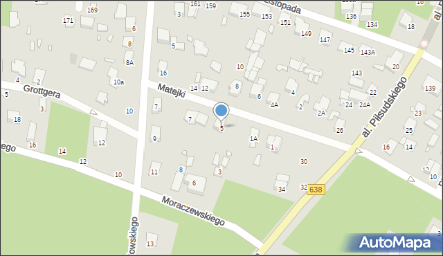 Sulejówek, Matejki Jana, 5, mapa Sulejówek