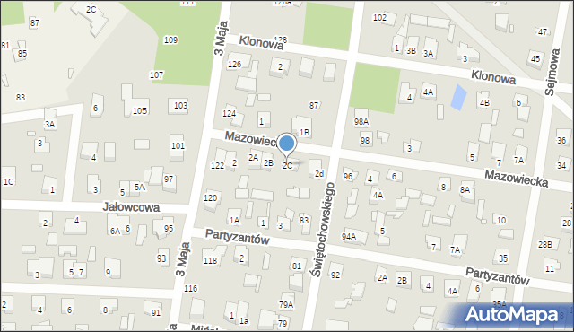 Sulejówek, Mazowiecka, 2C, mapa Sulejówek