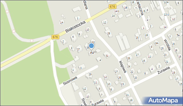 Supraśl, Majowa, 35a, mapa Supraśl