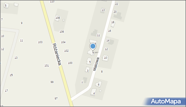 Suszno, Makowa, 7, mapa Suszno