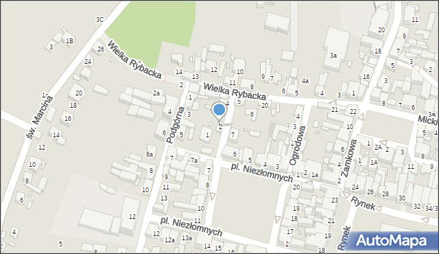 Swarzędz, Mała Rybacka, 2, mapa Swarzędz