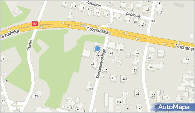 Swarzędz, Marcinkowskiego Karola, 15, mapa Swarzędz