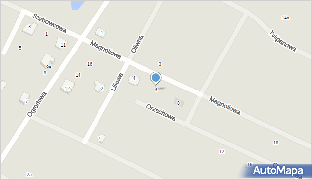 Świebodzice, Magnoliowa, 6, mapa Świebodzice