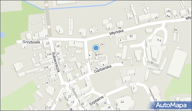 Świebodzin, Małomłyńska, 6, mapa Świebodzin