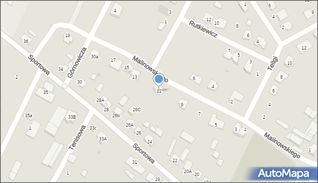 Świecie, Malinowskiego Bronisława, 11, mapa Świecie