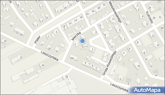 Święciechowa, Maczka Stanisława, gen., 1, mapa Święciechowa